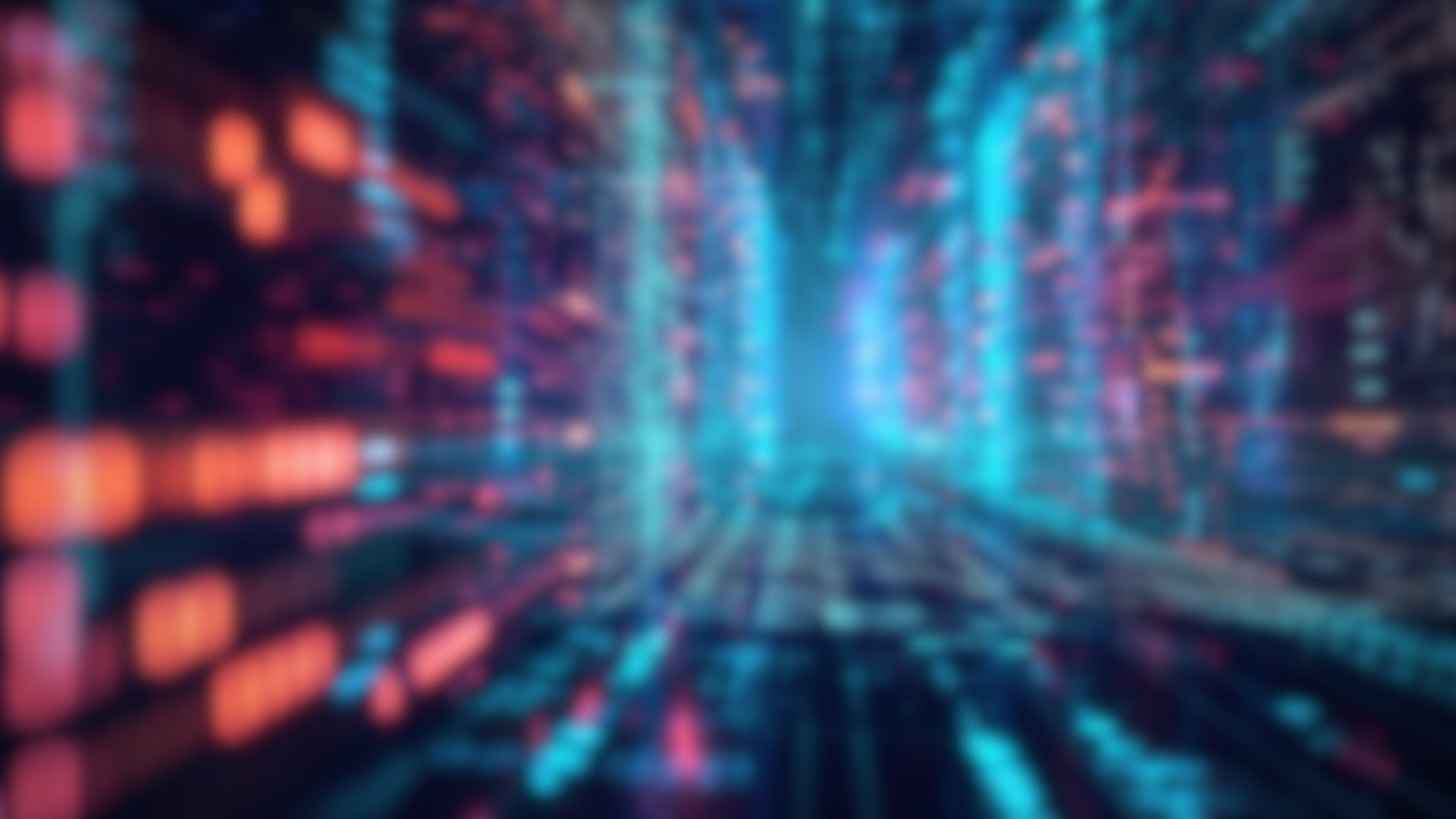 View of a technological abstract server room